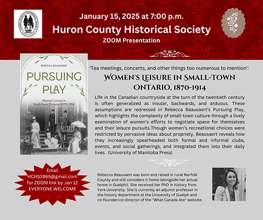Zoom Presentation Rebecca Beausaert Women's Leisure Small Town