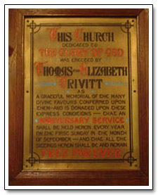 Trivitt commemorative plaque